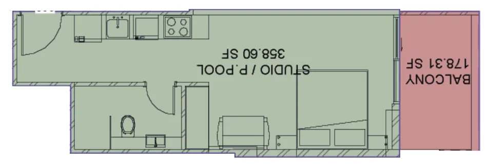 Floor plan — Studio