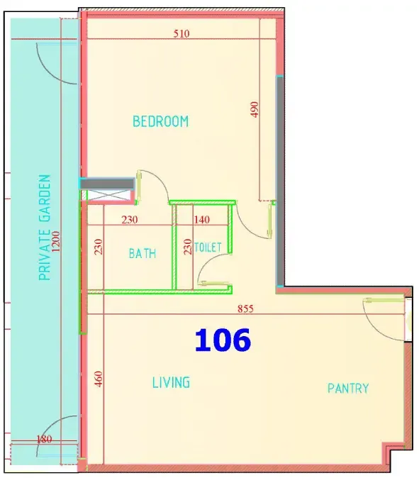 Floor plan — 1 BR