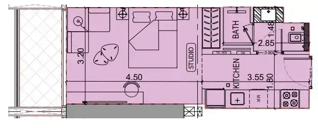 Floor plan — Studio