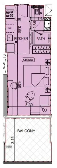 Floor plan — Studio