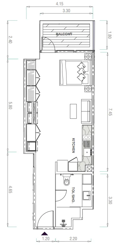 Floor plan — Studio