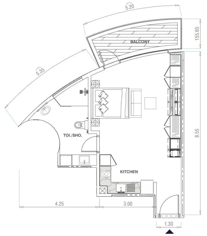 Floor plan — Studio