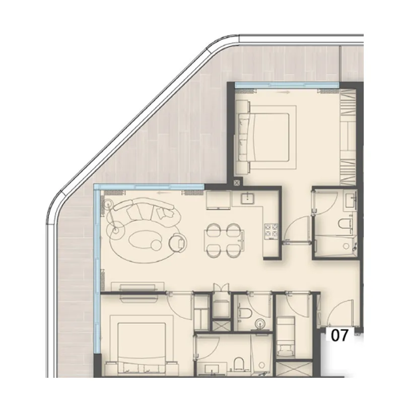 Floor plan — 2 BR