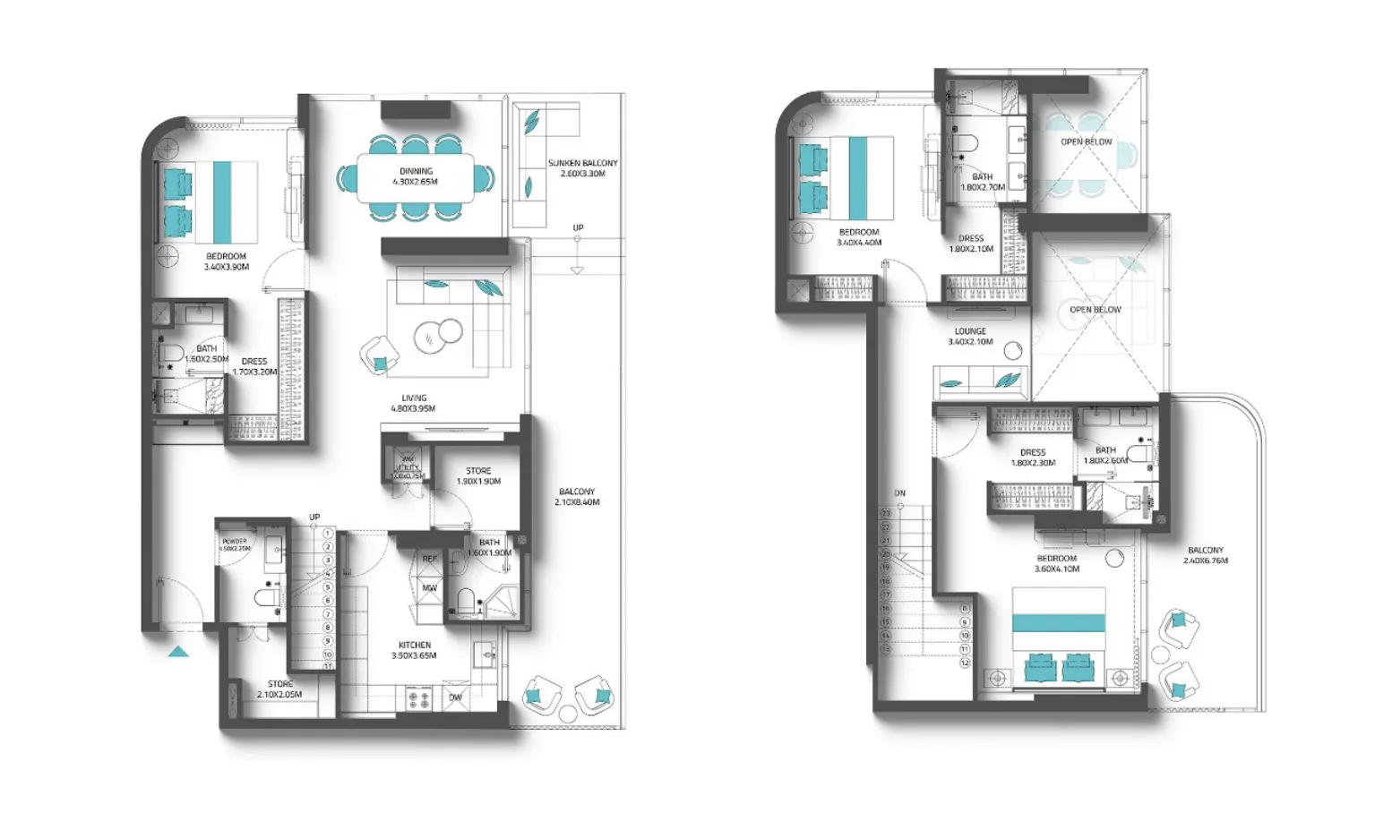 Floor plan — 3 BR