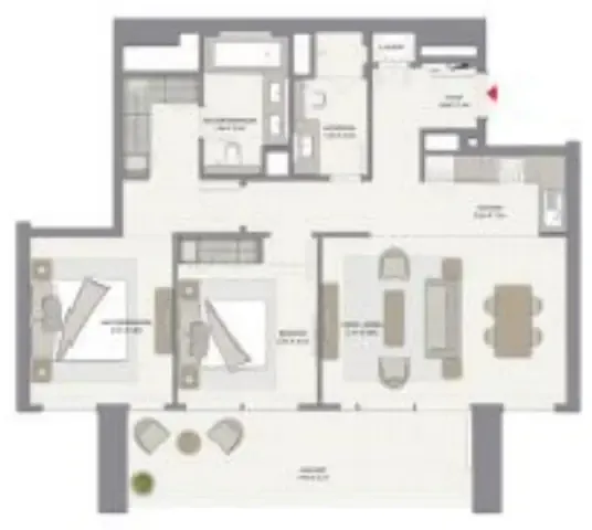 Floor plan — 2 BR