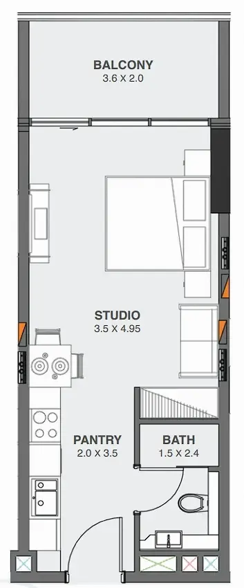 Floor plan — Studio