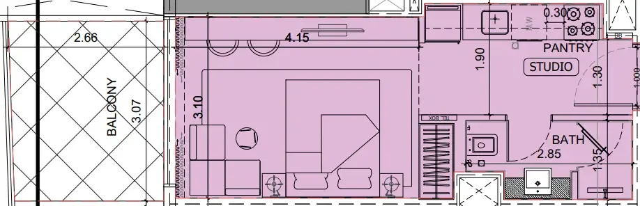 Floor plan — Studio