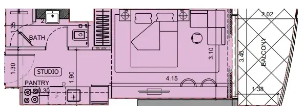 Floor plan — Studio