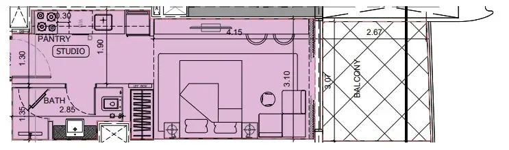 Floor plan — Studio
