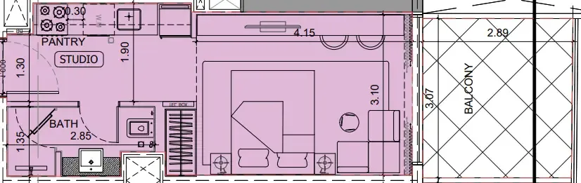 Floor plan — Studio