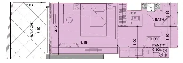 Floor plan — Studio