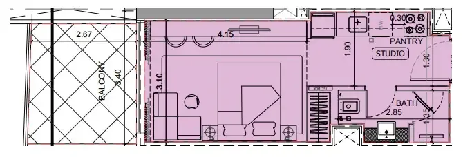 Floor plan — Studio