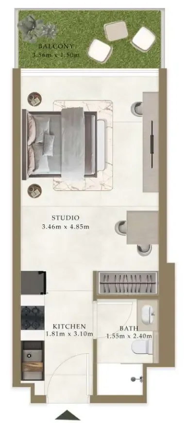 Floor plan — Studio