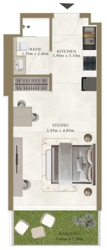 Floor plan — Studio