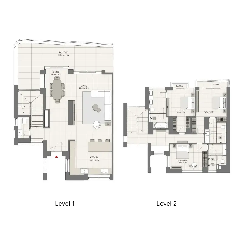 Floor plan — 3 BR