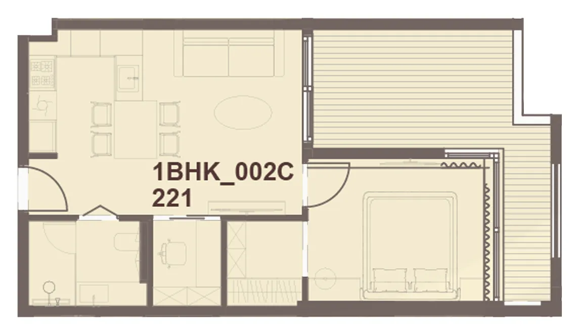 Floor plan — 1 BR