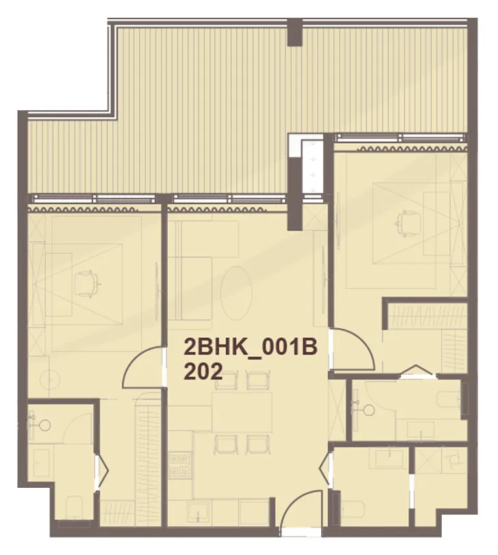 Floor plan — 2 BR
