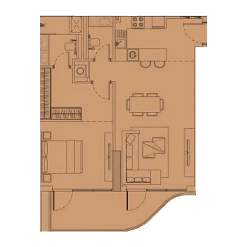 Floor plan — 1 BR