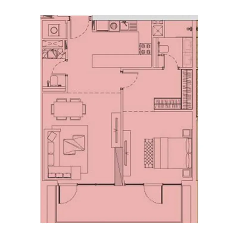 Floor plan — 1 BR