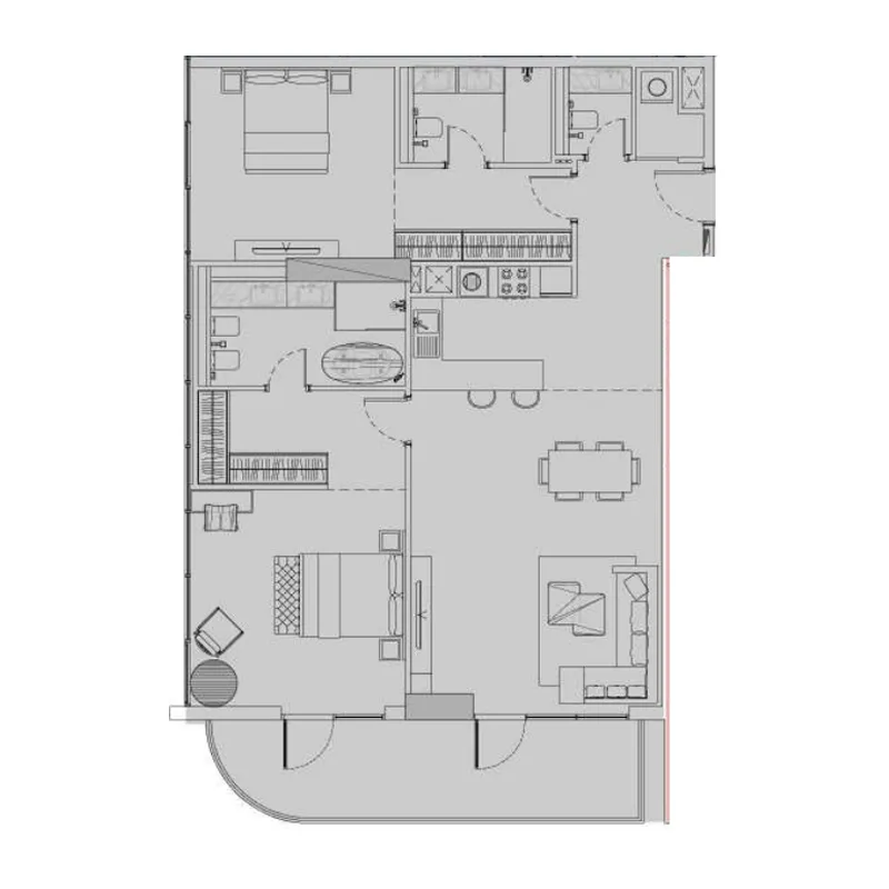 Floor plan — 2 BR