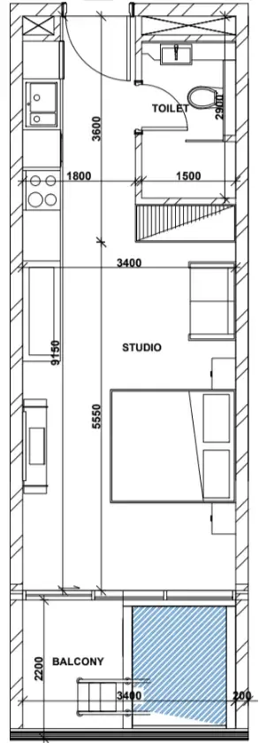 Floor plan — Studio