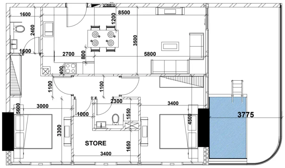 Floor plan — 2 BR