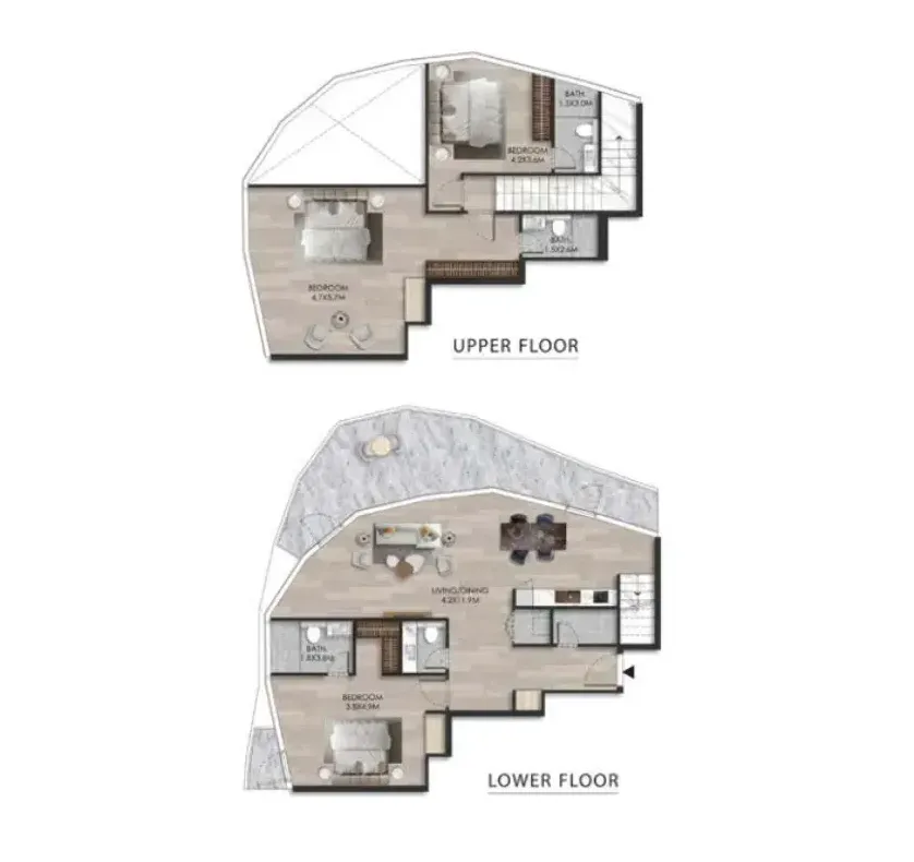 Floor plan — 3 BR