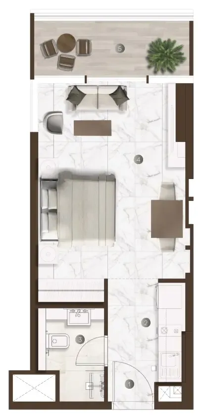 Floor plan — Studio