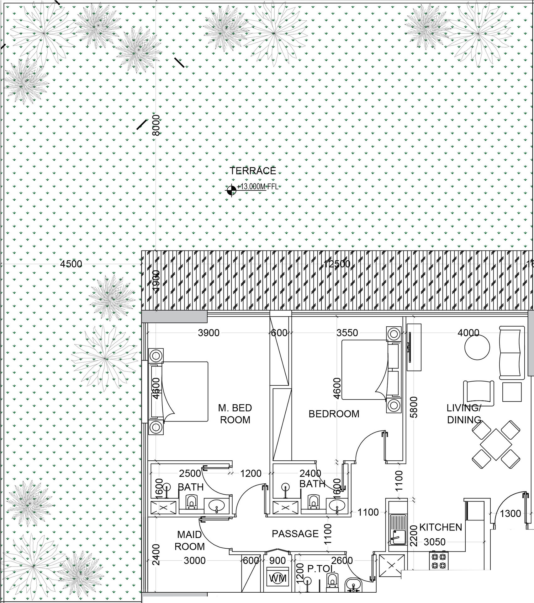 Floor plan — 2 BR