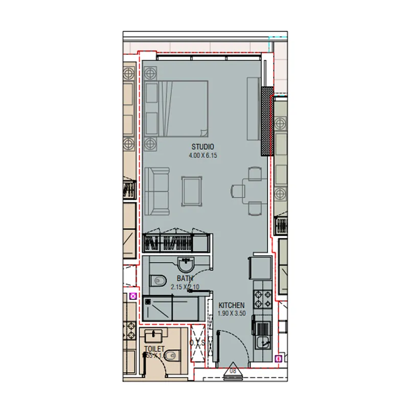Floor plan — Studio