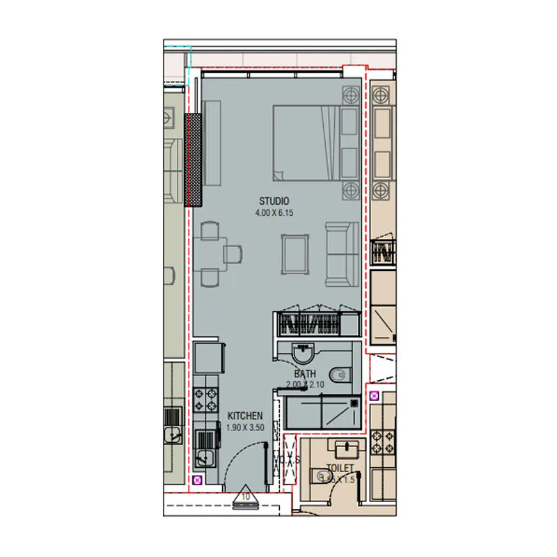 Floor plan — Studio