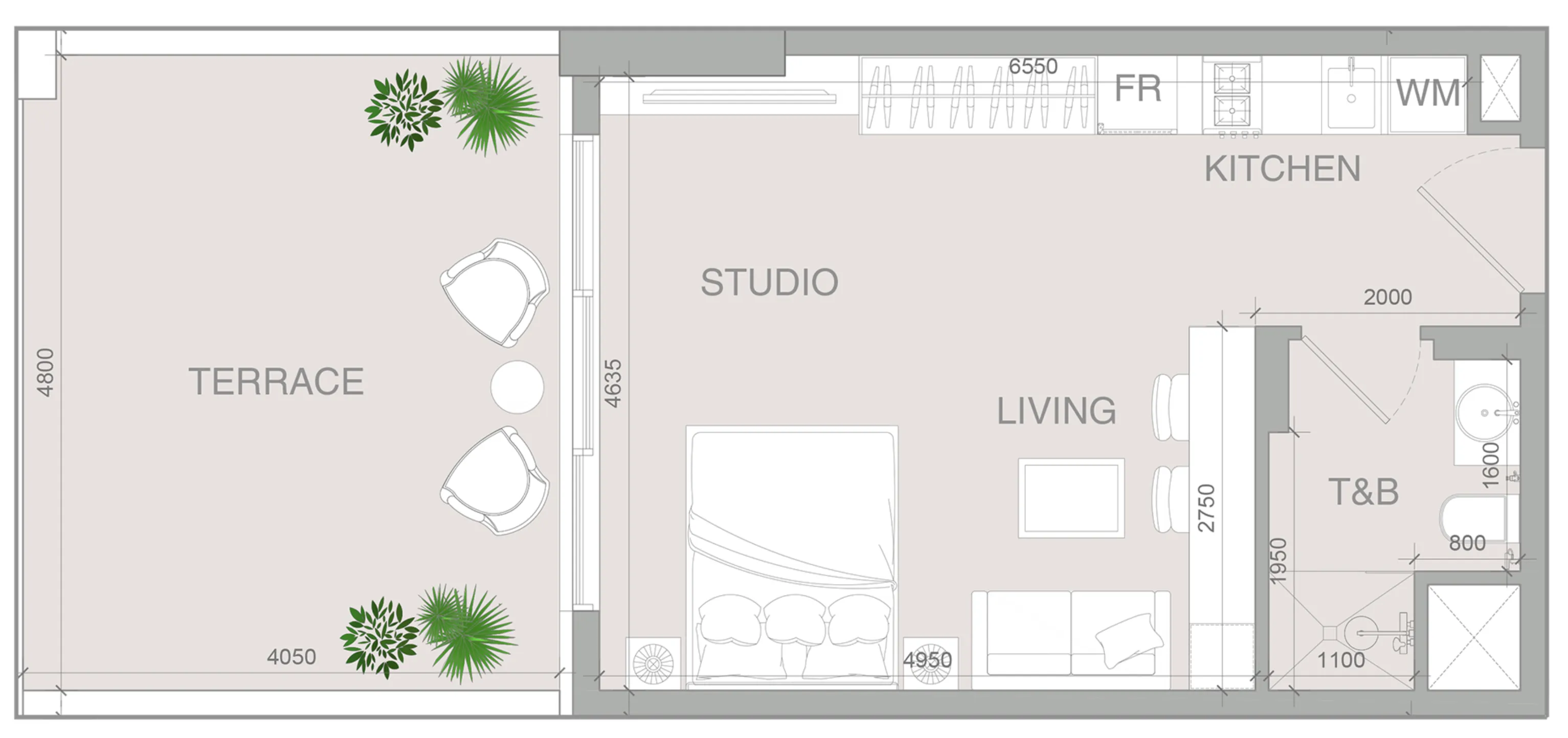 Floor plan — Studio