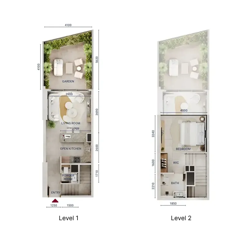 Floor plan — 1 BR