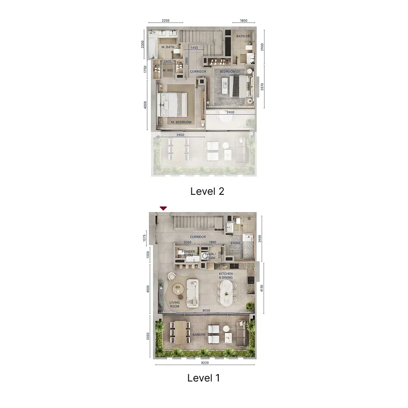 Floor plan — 2 BR