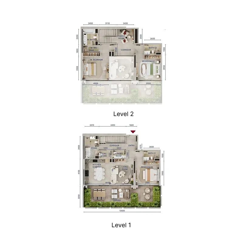 Floor plan — 3 BR
