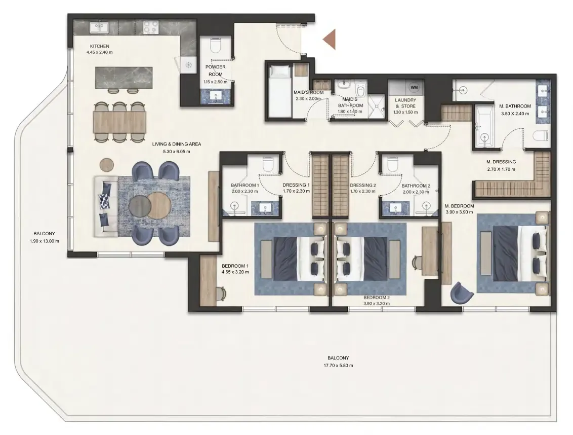 Floor plan — 3.5 BR