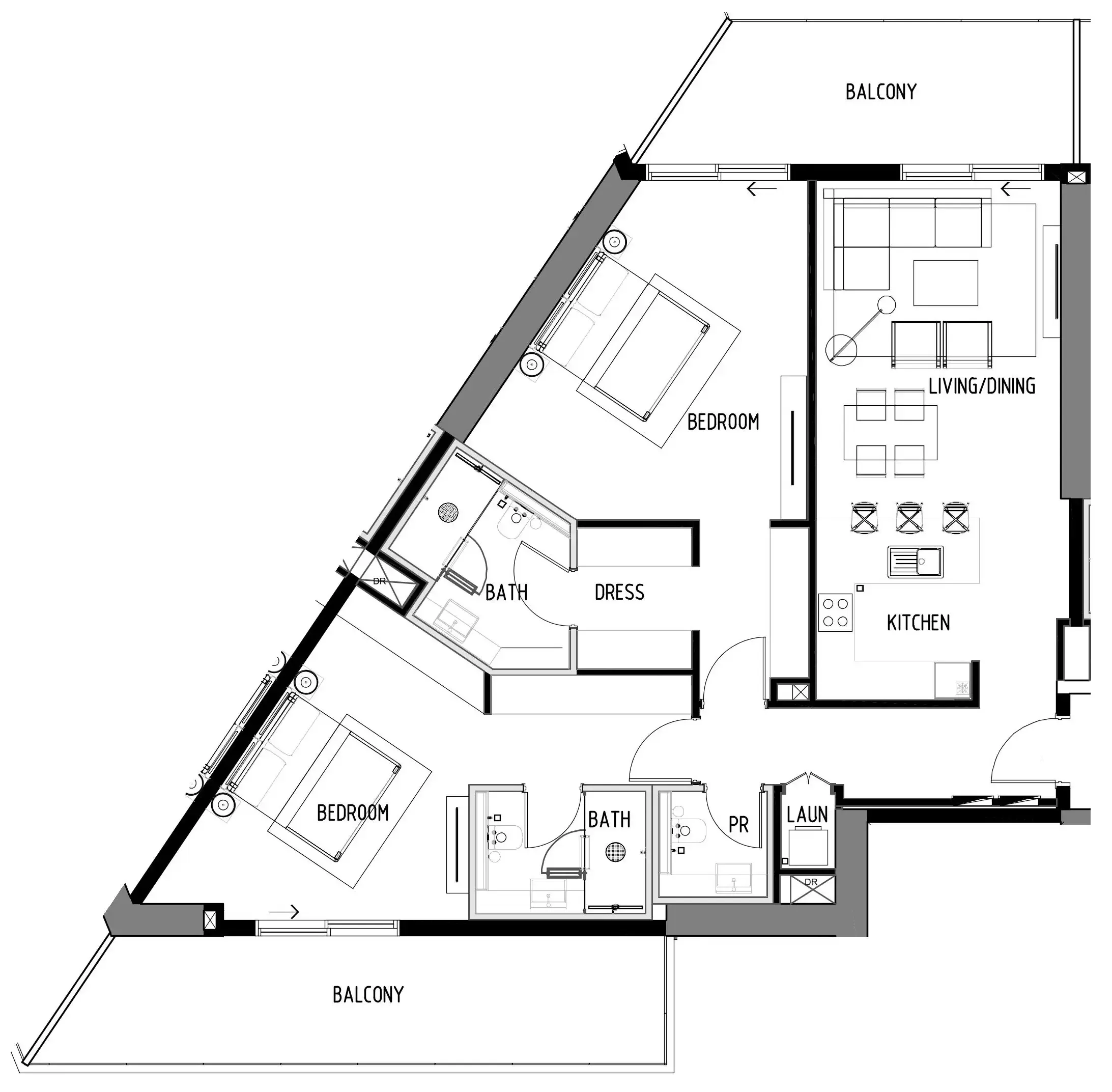 Floor plan — 2 BR