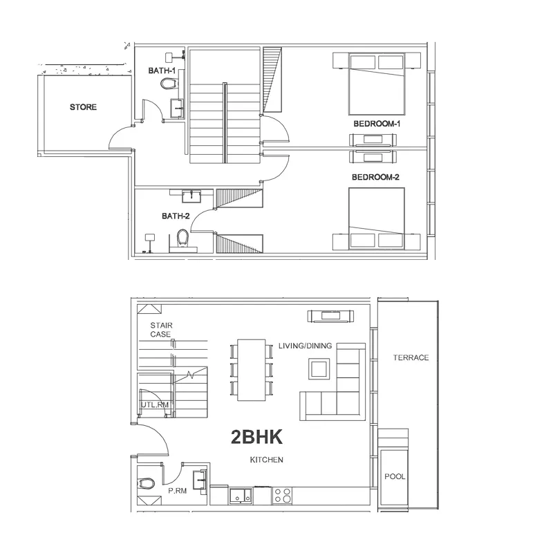 Floor plan — 2 BR