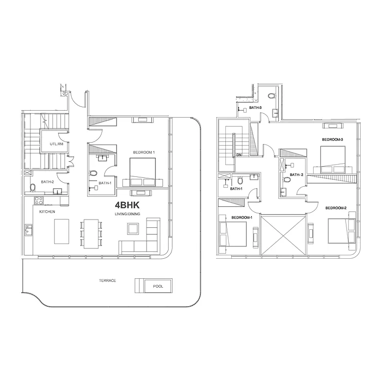 Floor plan — 4 BR