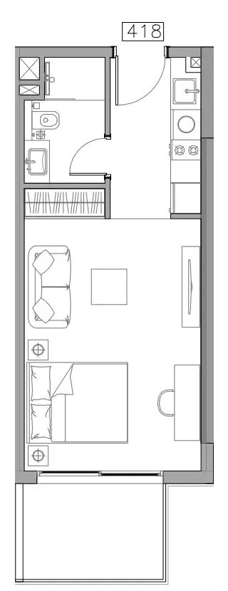 Floor plan — Studio
