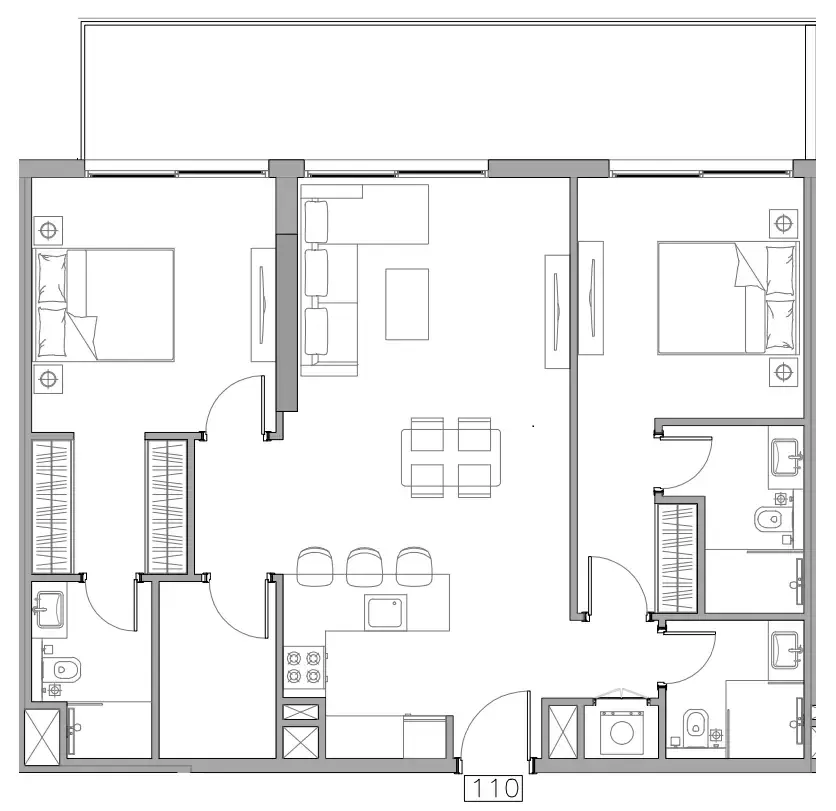 Floor plan — 2 BR