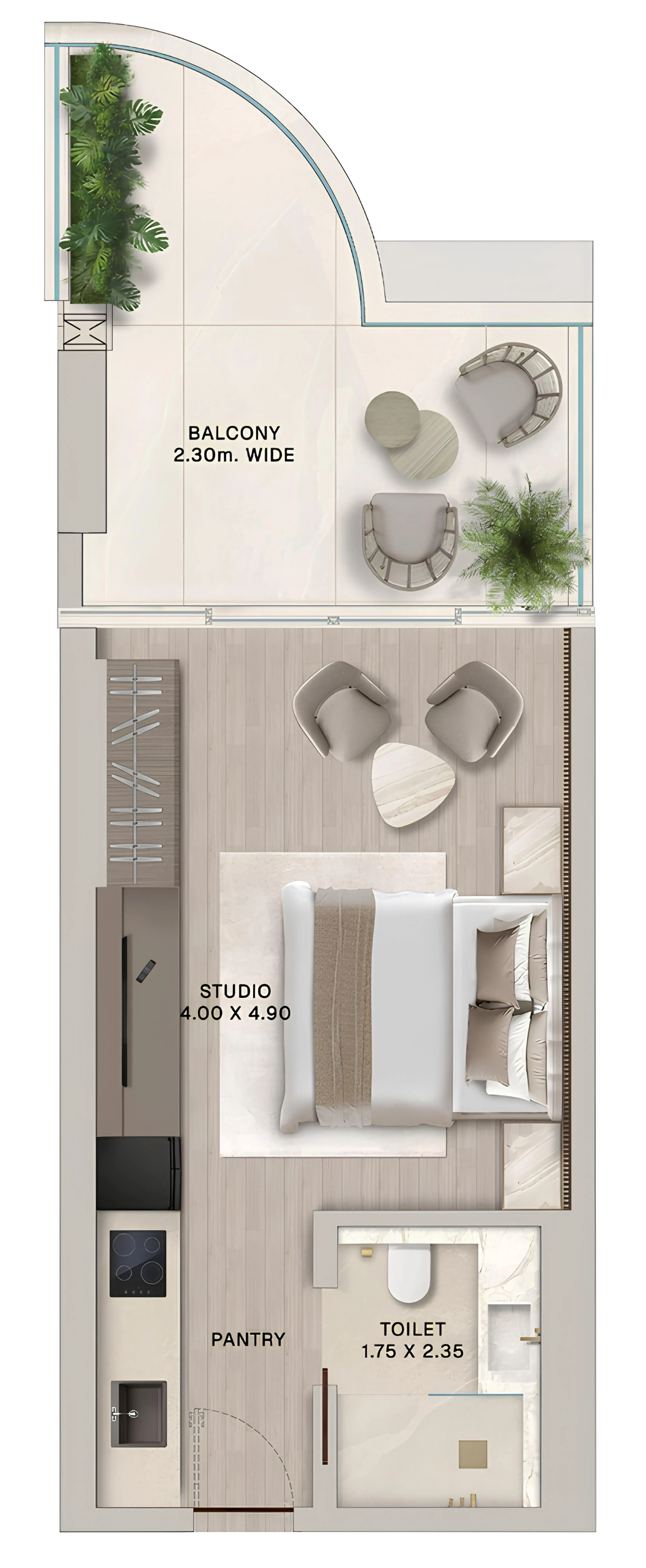 Floor plan — Studio