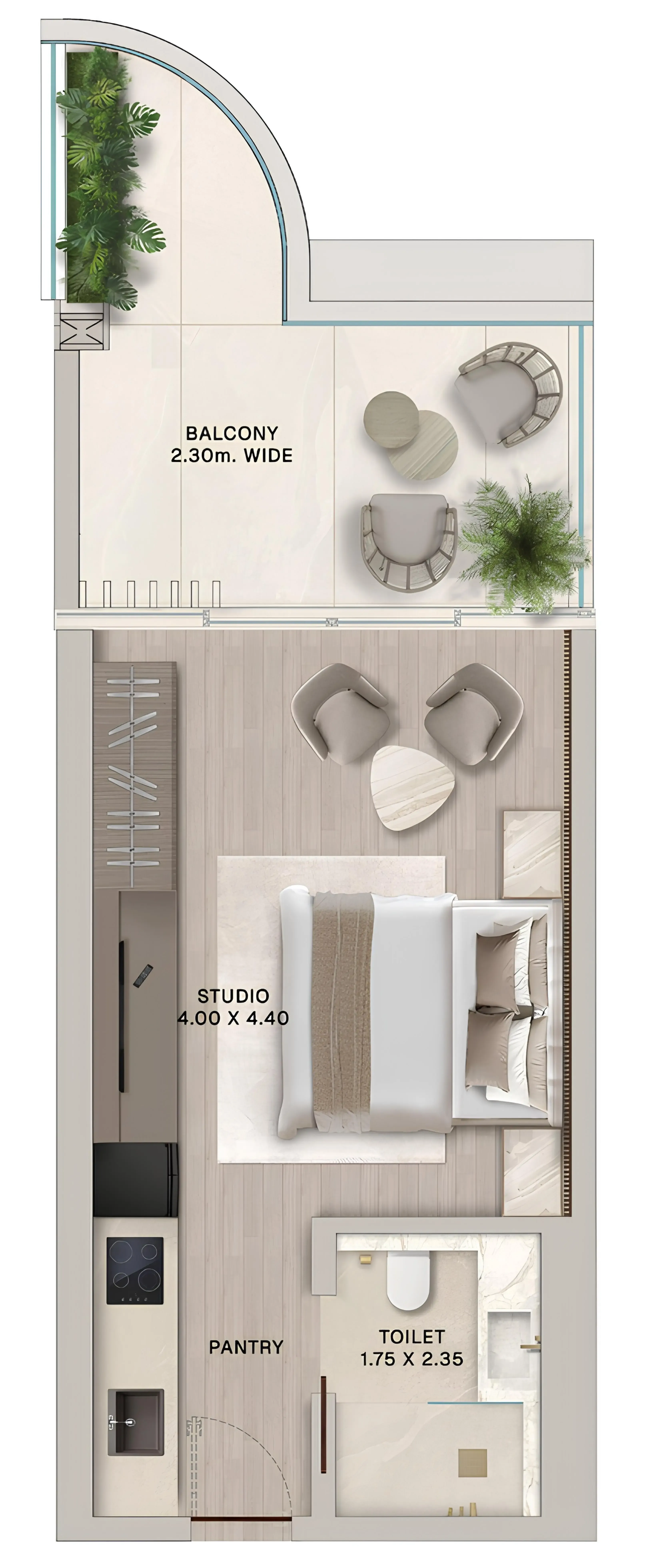 Floor plan — Studio