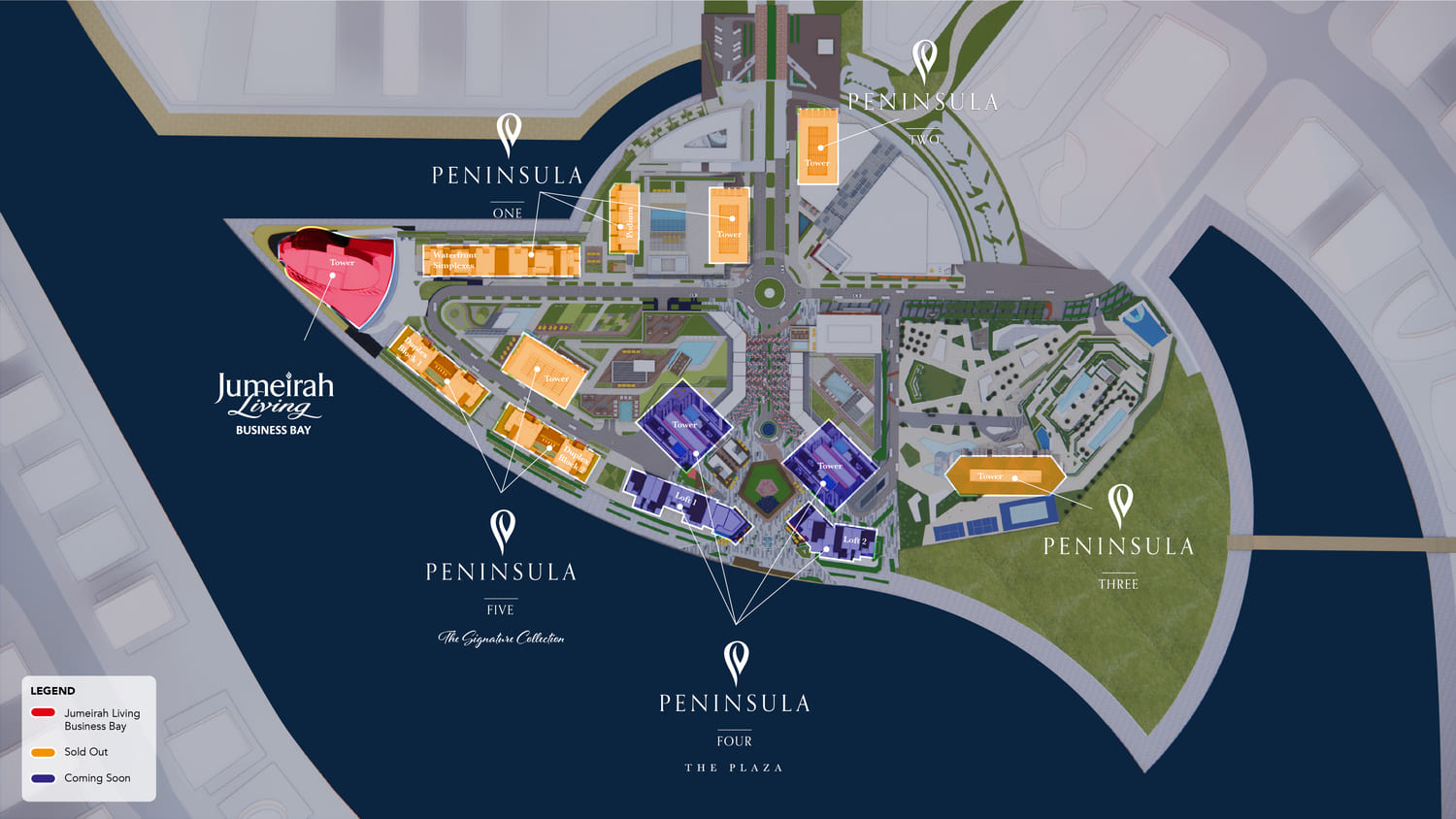 Masterplan — Peninsula Jumeirah living Business Bay