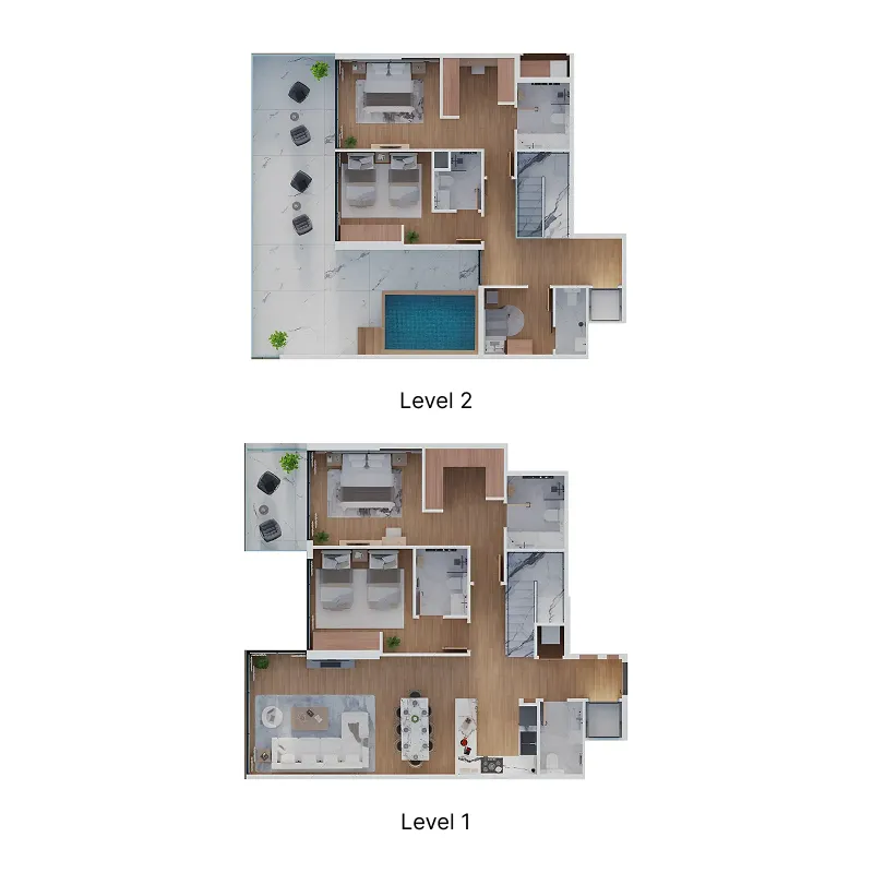 Floor plan — 4 BR