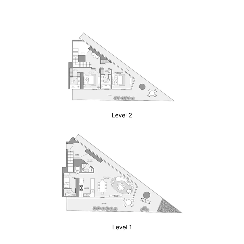 Floor plan — 2 BR