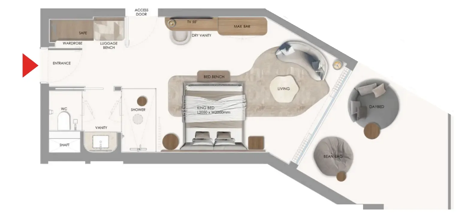Floor plan — Studio