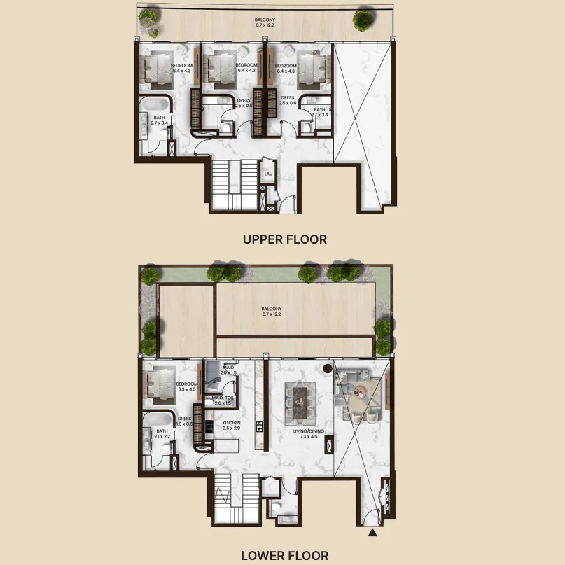Floor plan — 4.5 BR