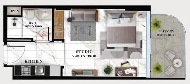 Floor plan — Studio