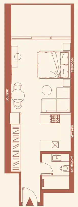 Floor plan — Studio